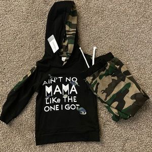 Zoerea 2 piece Camo Sweat Outfit Matching Set Toddler Boy 2T-3T NWT
